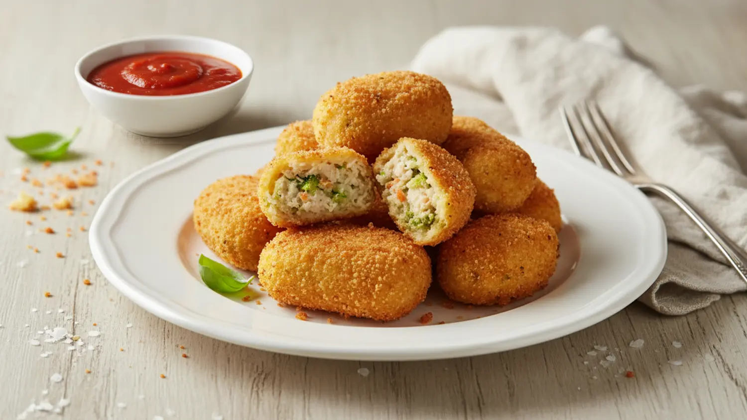 Croquetas de Pollo, Zanahoria y Br&oacute;coli
